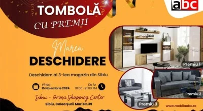 Marea Deschidere a Showroom-ului Mobila ABC în Sibiu – 15 Noiembrie 2024!