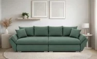 Canapea Extensibilă Confort cu Spumă HR, Verde Mentă