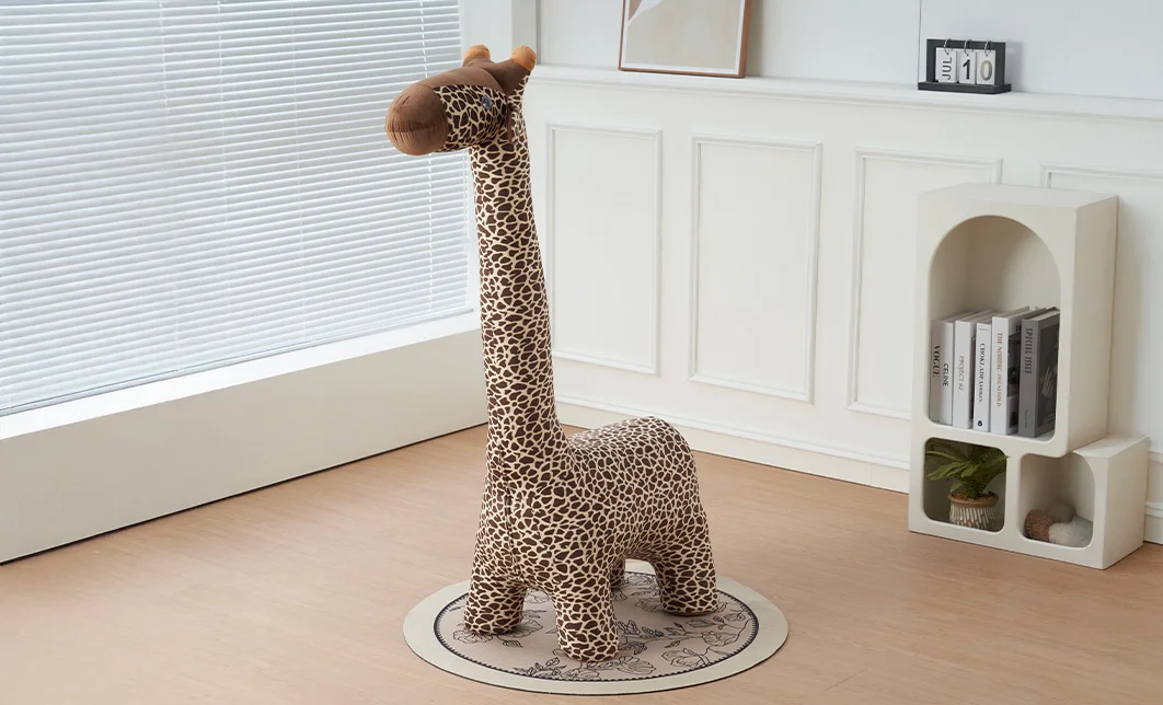 Taburet Girafă KJP5296, Maro