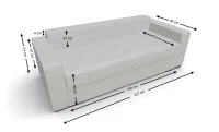 Canapea Extensibilă Claudia Bonell Mini, Bej deschis 4