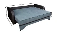 Canapea Extensibilă Corina Bonell Mini, Gri antracit 5