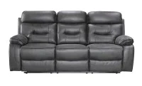 Set canapea cu 2 fotolii, sistem recliner manual Palomino, Gri închis
