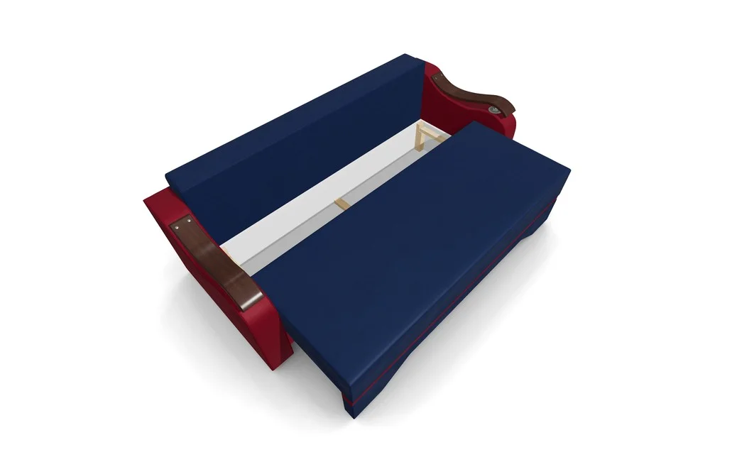 Canapea Extensibila Sally Mini, Albastru/Rosu 6