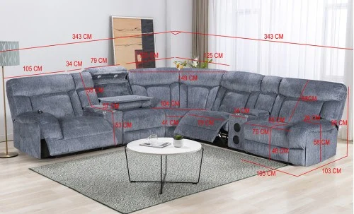 Coltar Recliner  Electric Gri 
