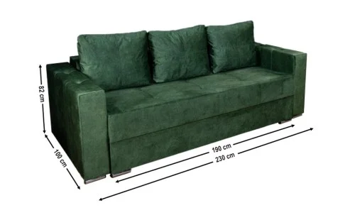 Canapea Extensibilă Vegas Bonell Mini, Verde