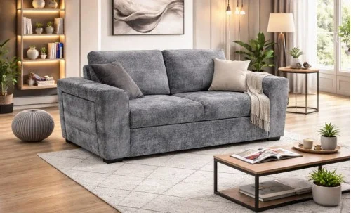 Canapea Extensibilă Cremona 7839A - 95, Gri