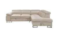 Colțar Extensibil Cremona KF7629 cu Ladă Depozitare, Șezlong Dreapta, Bej 1