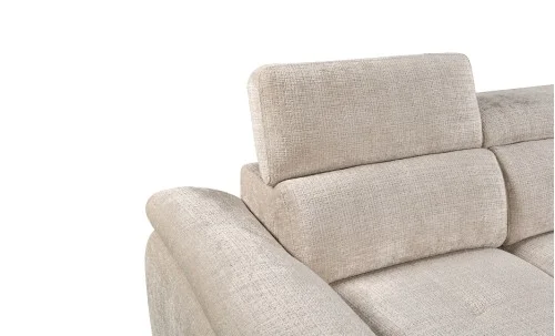 Colțar Extensibil Cremona KF7629 cu Ladă Depozitare, Șezlong Dreapta, Bej