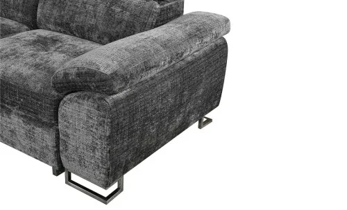 Colțar Extensibil Cremona KF7629 cu Ladă Depozitare, Șezlong Stânga, Gri