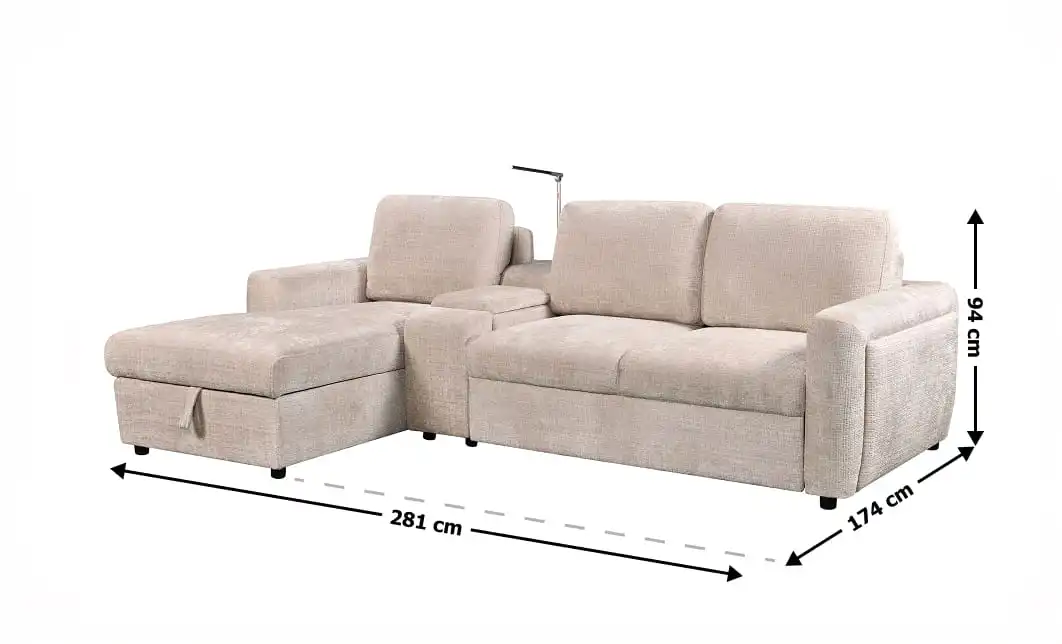 Colțar Extensibil Cremona KF7864-02, Bej Stânga 3