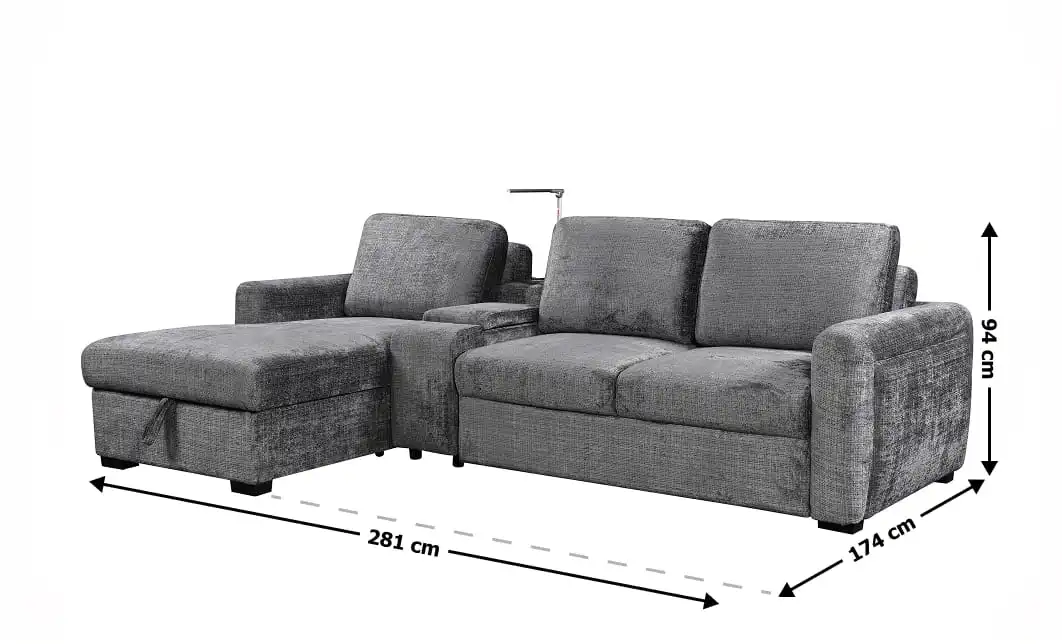 Colțar Extensibil Cremona KF7864-95, Gri Stânga 3