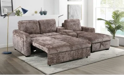 Colțar Extensibil Cremona KF7864-24, Maro Dreapta