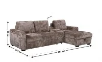 Colțar Extensibil Cremona KF7864-24, Maro Dreapta 3