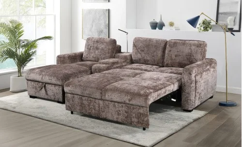 Colțar Extensibil Cremona KF7864-24, Maro Stânga