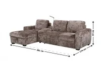 Colțar Extensibil Cremona KF7864-24, Maro Stânga 3
