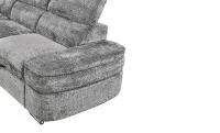 Colțar Extensibil Cremona KF7868 cu 2 Spații Depozitare, Șezlong Stânga, Gri 6