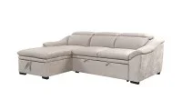 Colțar Extensibil Harmony KF7489 cu Ladă Depozitare, Șezlong Stânga, Gri Deschis 2