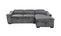 Colțar Extensibil Harmony KF7489 cu Ladă Depozitare, Șezlong Dreapta, Gri Închis 3