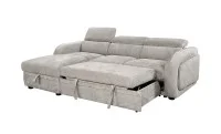 Colțar Extensibil Harmony KF7908 cu Ladă Depozitare, Șezlong Stânga, Gri Deschis 3