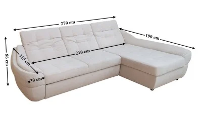 Colțar Extensibil Space Bej Deschis - Vega 03 Dreapta