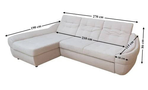 Colțar Extensibil Space Bej Deschis - Vega 03 Stânga