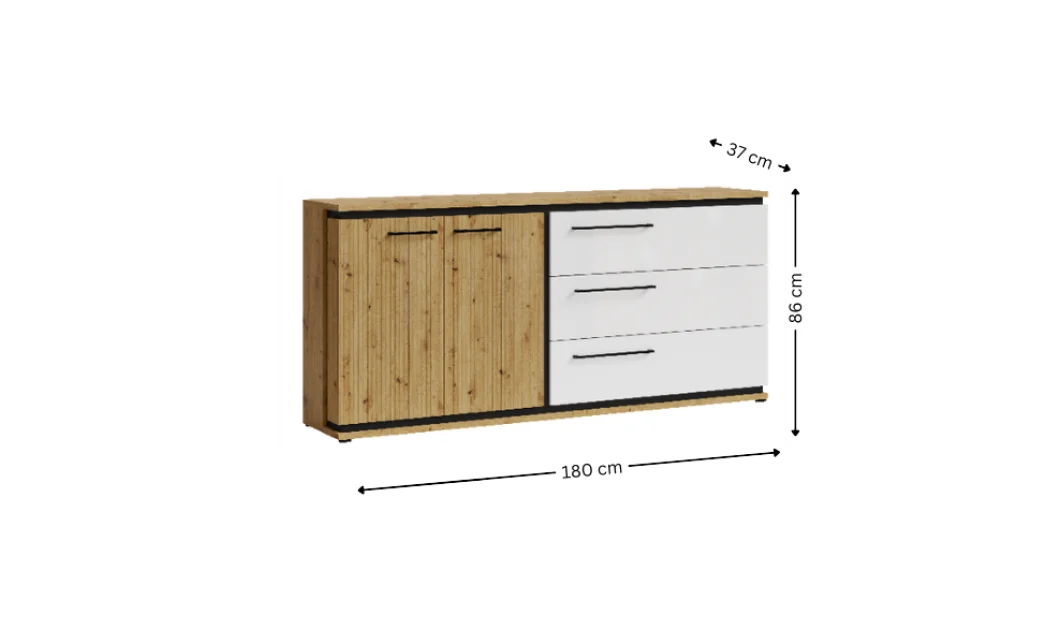 Comodă Living Molto Artisan ML13, Albă 1