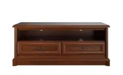 Comodă TV Sonata RTV 130 cu 2 Sertare, Nuc / Maro