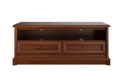 Comodă TV Sonata RTV 130 cu 2 Sertare, Nuc / Maro