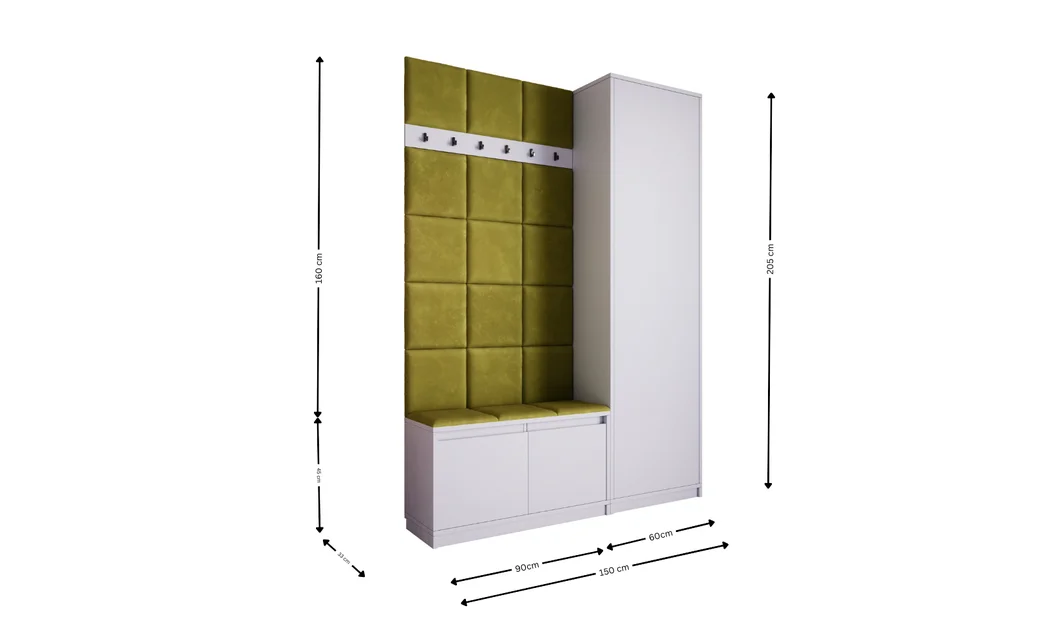 Cuier Hol Klaus I, Alb/Verde 3