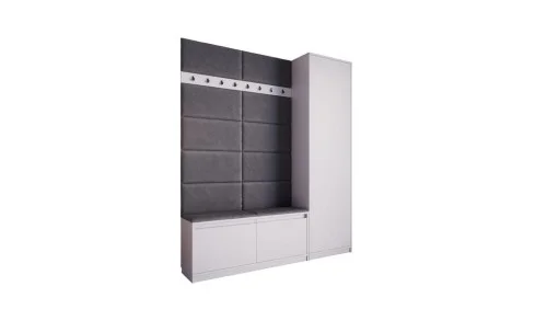 Cuier Hol Klaus III, Alb/Gri Inchis
