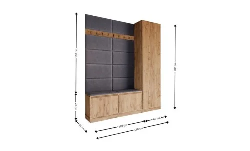 Cuier Hol Klaus III, Kraft/Gri Inchis