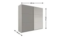 Dulap Vigo Platinum 150 Uși Glisante cu Oglindă 1