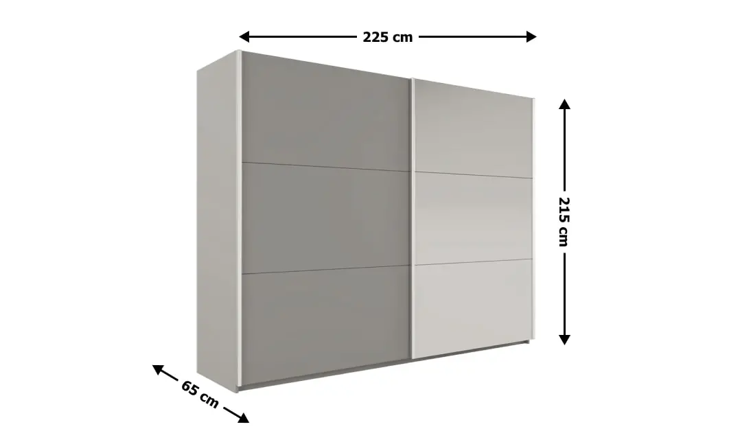 Dulap Vigo Platinum 225 Uși Glisante cu Oglindă 1