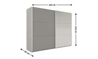 Dulap Vigo Platinum 225 Uși Glisante cu Oglindă