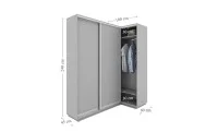 Dulap de Colt Personalizat cu Oglindă, 100 x 240 x 60