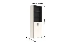 Dulap Prime REG2D cu 2 Uși, Cashmir / Negru