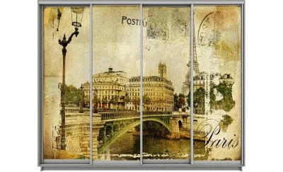 Dulap Print 4 Usi 2582, L310 x H220 x A60