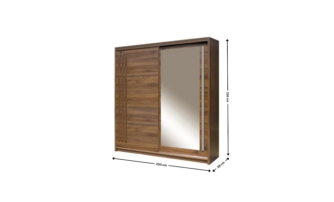 Dulap Effect Columbia EF3-20 Uși Glisante cu Oglindă 1