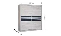 Dulap Turyn Craft / Grafit DAB 203 cu Uși Glisante 1
