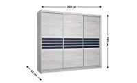 Dulap Turyn Craft / Grafit DAB 250 cu Uși Glisante 1