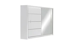 Dulap Vista Alb 203 Uși Glisante cu Oglindă