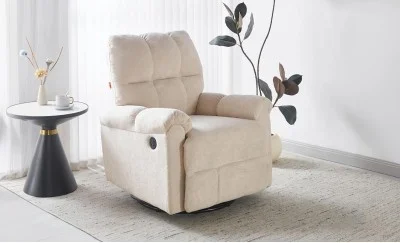 Fotoliu Rotativ cu Recliner KJL6409 Bej