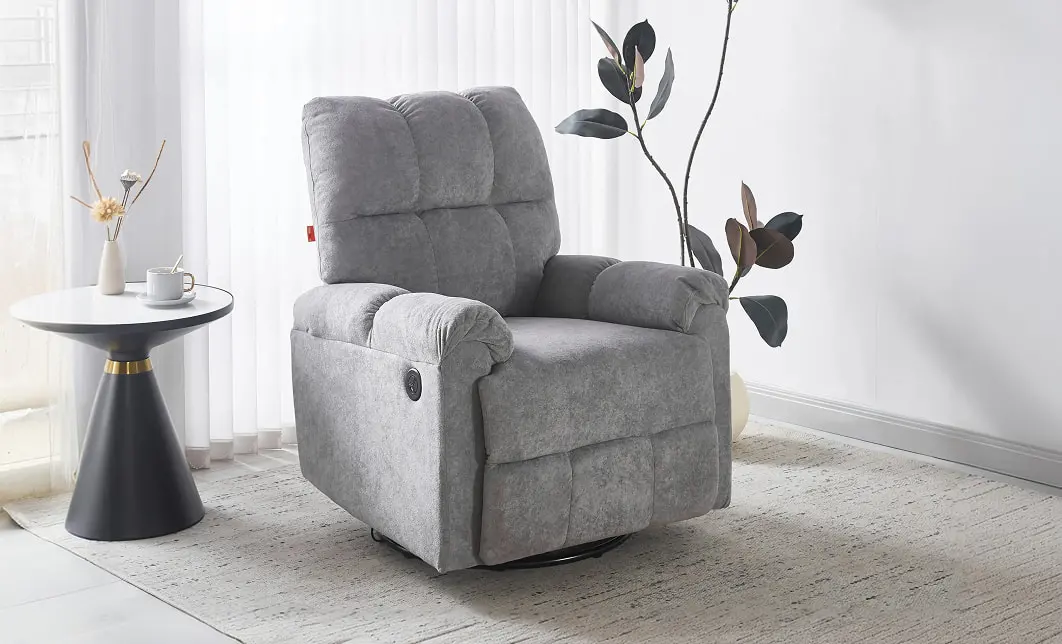 Fotoliu Rotativ cu Recliner KJL6409 Gri