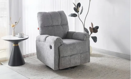 Fotoliu Rotativ cu Recliner KJL6409 Gri
