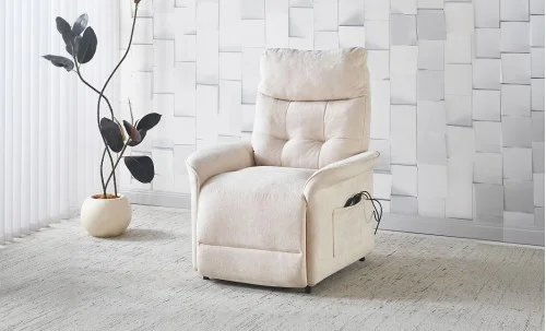 Fotoliu cu Recliner Electric și Port Încărcare USB-C KJL6410 Bej