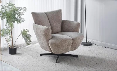 Fotoliu Rotativ KJL6406 Gri Deschis
