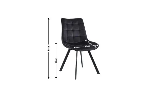 Scaun Living J265 Negru