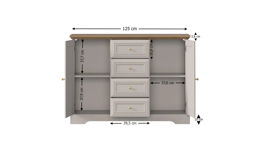 Comodă Kora KK3 Cashmere 2D4DR 3
