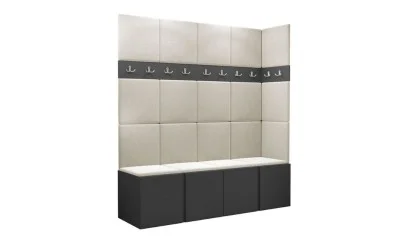 Cuier Hol Luca 12, Grafit/Crem - Manila 02