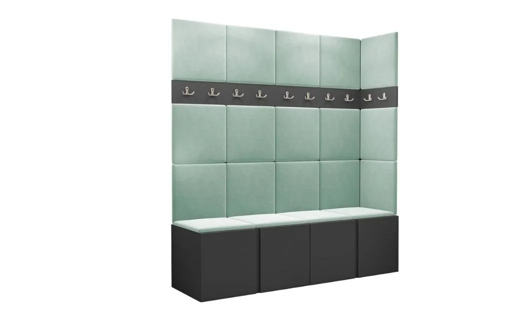 Cuier Hol Luca 12, Grafit/Verde menta - Manila 11 1